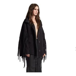 NWT Maticevski Namesake Black Fringe Sleeve Jacket Women's 4